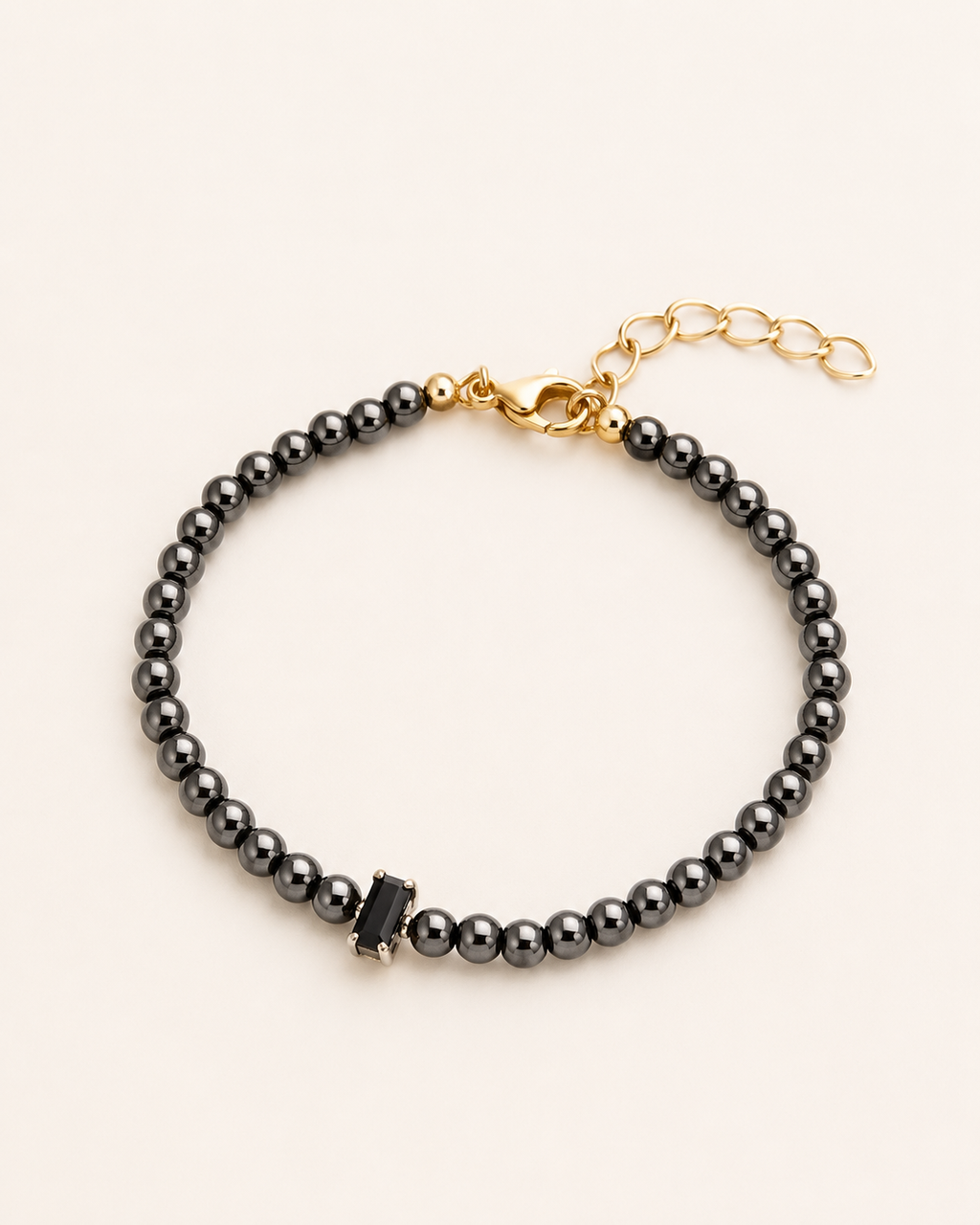 Black Pearl Beaded Bracelet