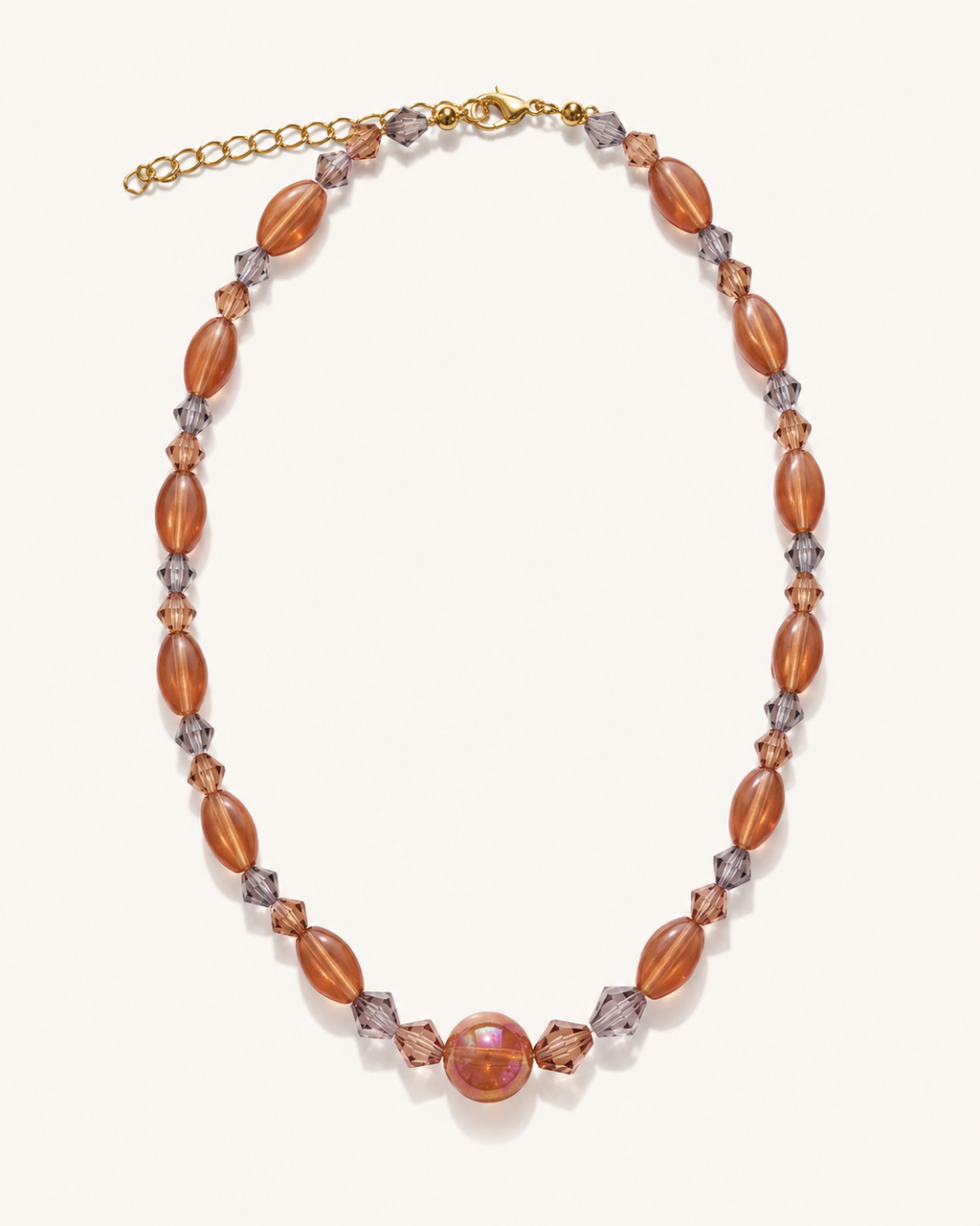 Sunset Aura Beaded Necklace
