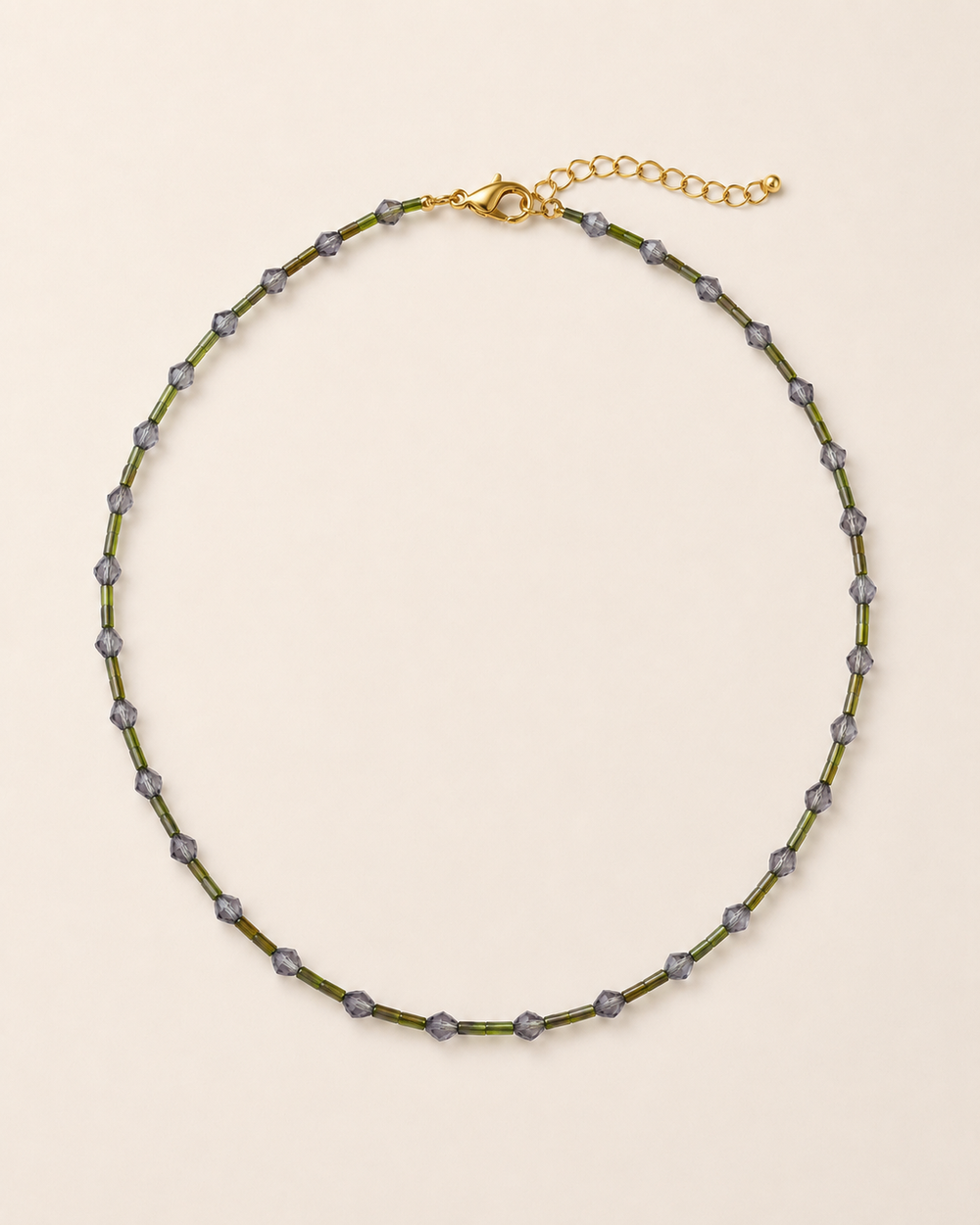 Olive Mist Beaded Necklace
