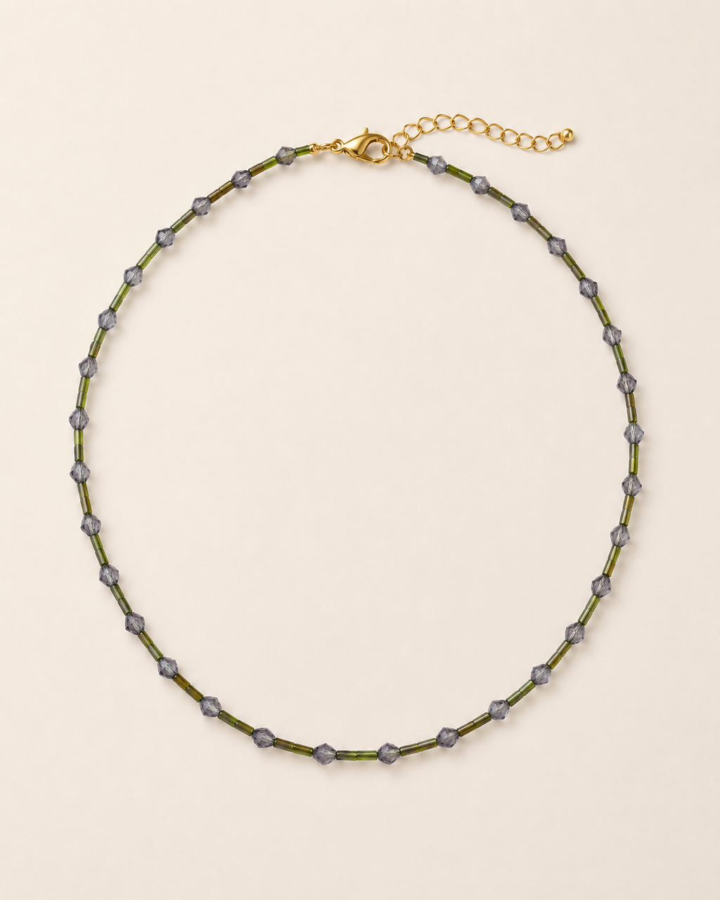 Olive Mist Beaded Necklace