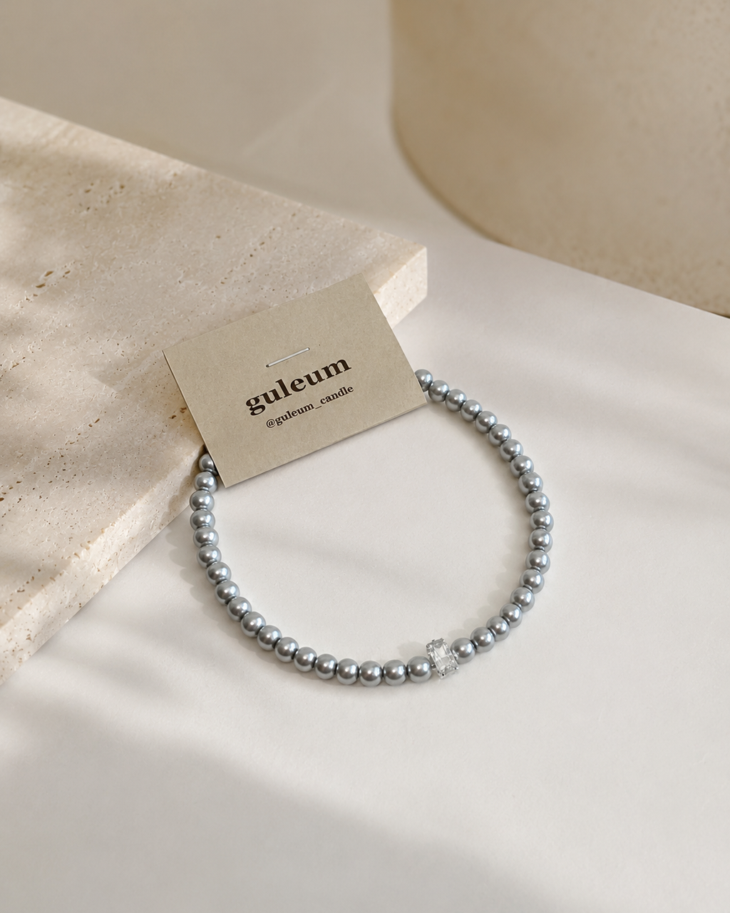 Silver Pearl Beaded Bracelet