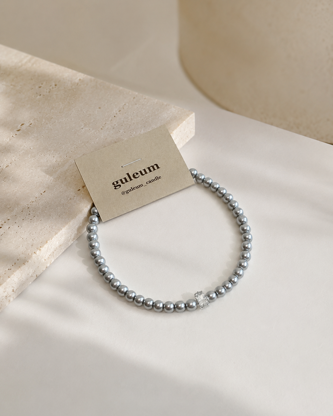 Silver Pearl Beaded Bracelet