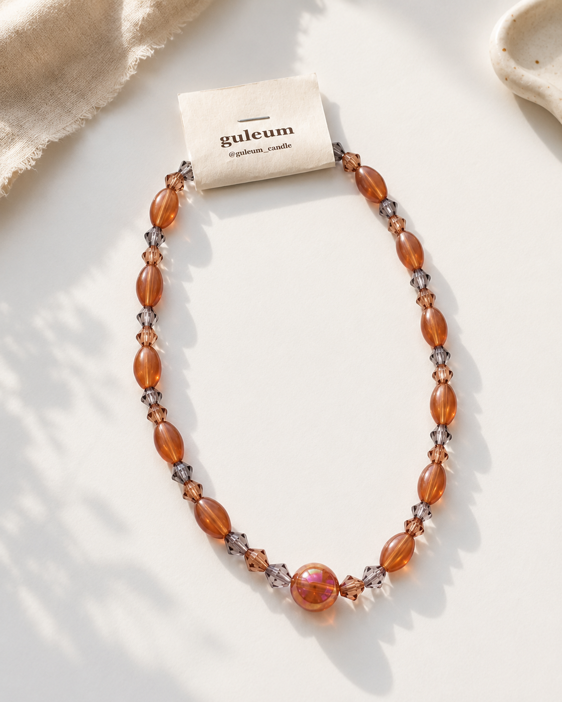 Sunset Aura Beaded Necklace