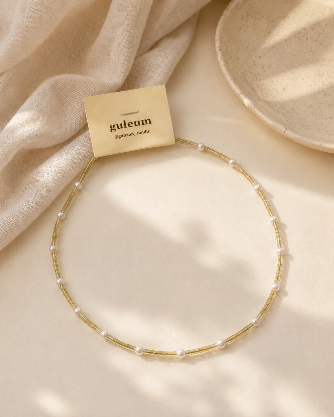 Soft Glow Pearl Beaded Necklace