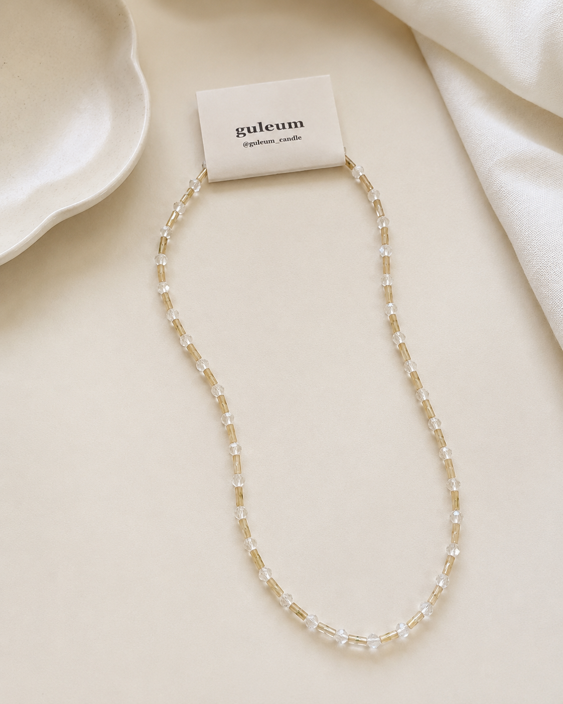 Clear Glow Beaded Necklace