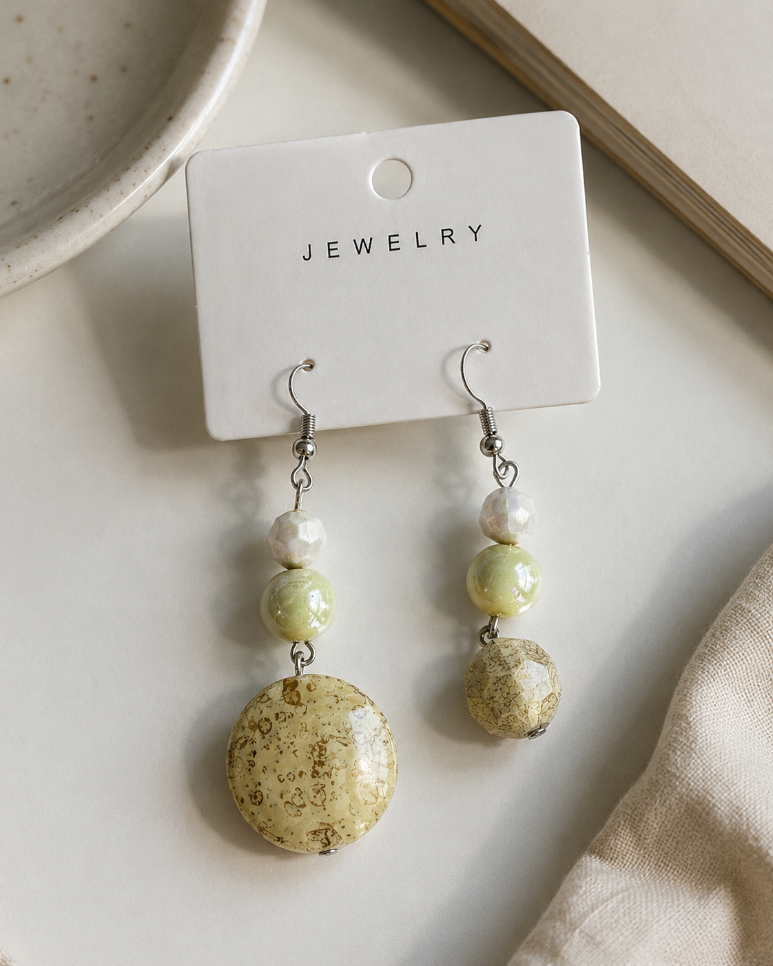 Soft Meadow Asymmetrical Earrings