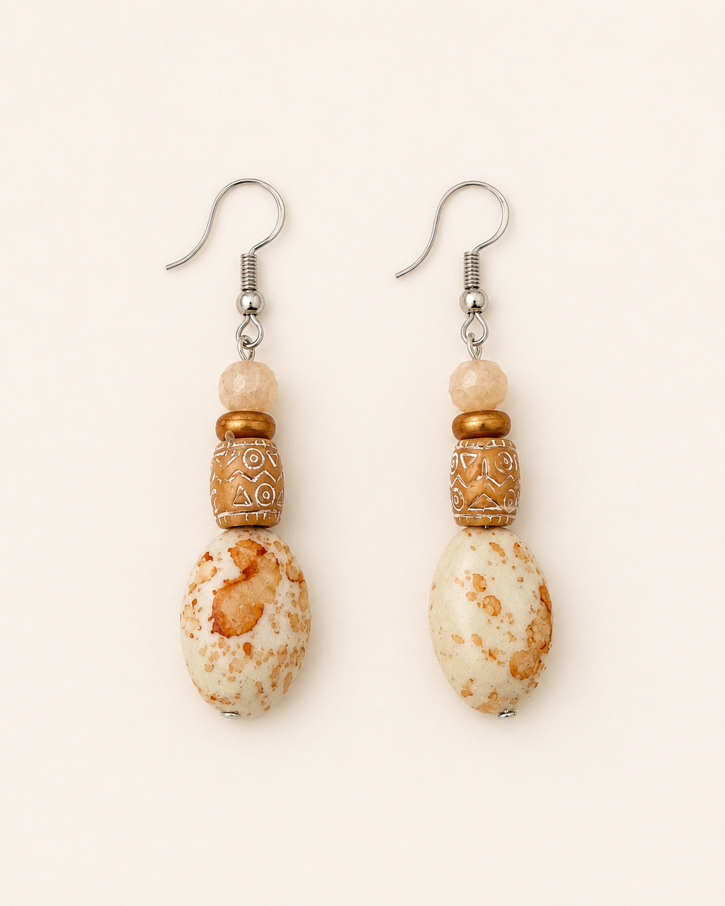 Desert Sand Beaded Earrings