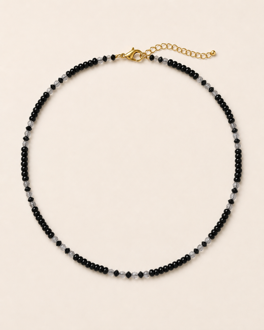 Noir Mist Beaded Necklace