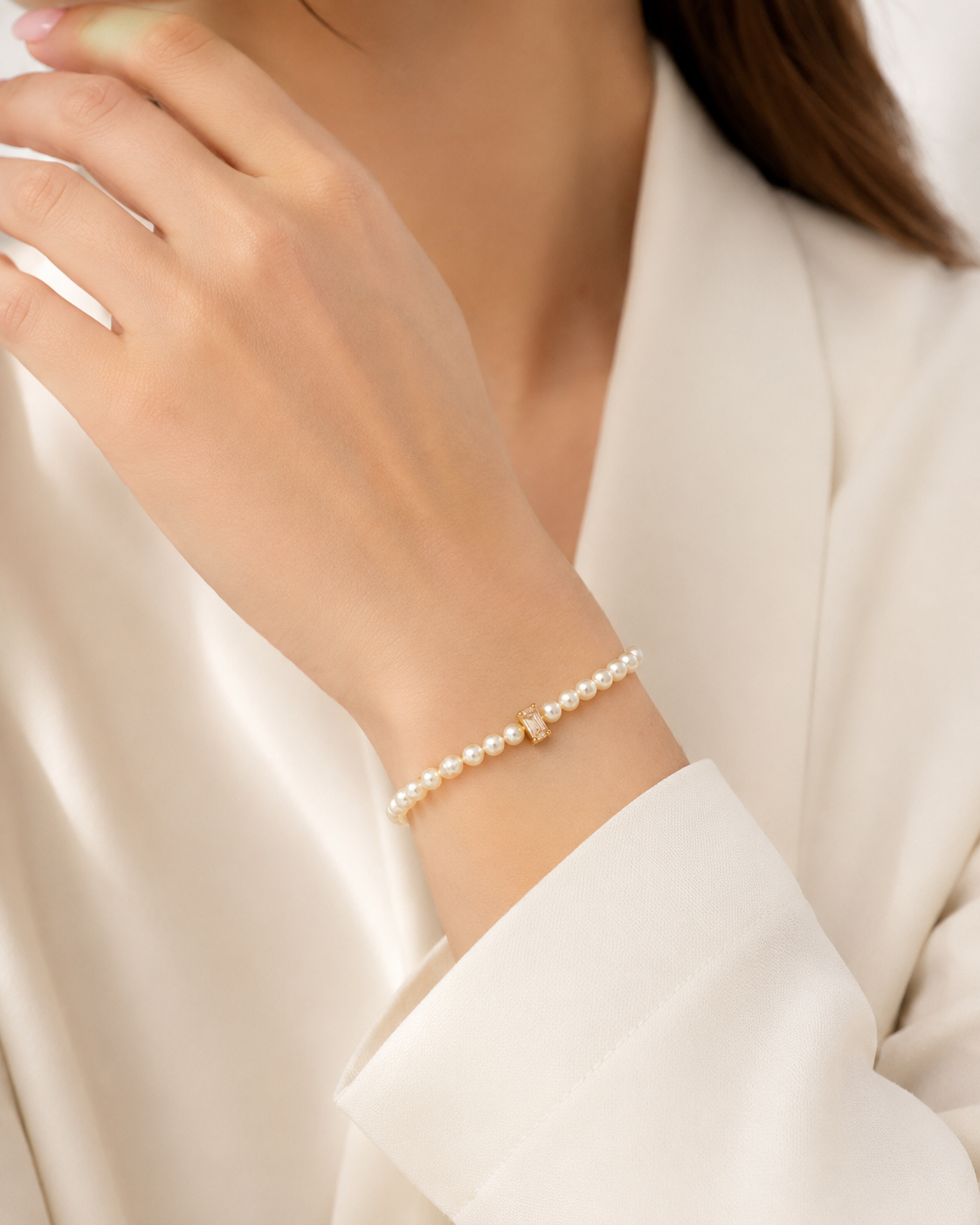 Pearl Blush Beaded Bracelet