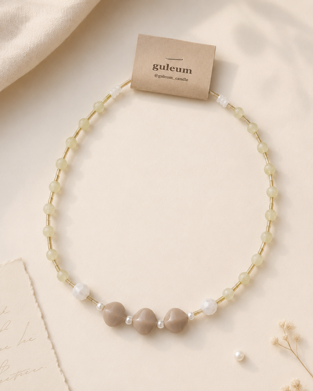 Soft Dune Beaded Necklace