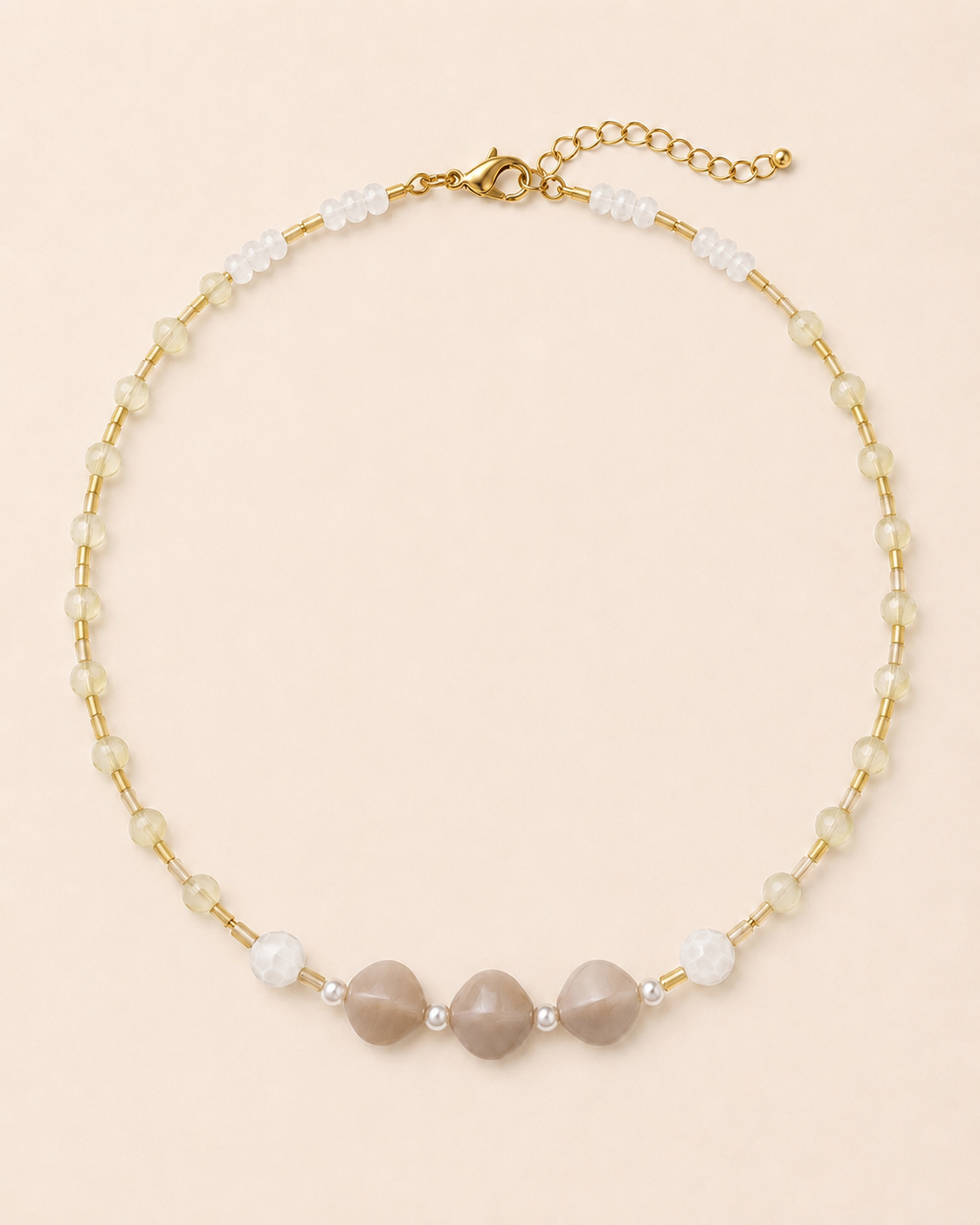 Soft Dune Beaded Necklace