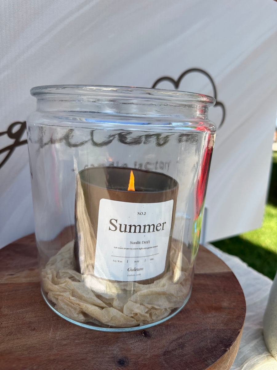 Guleum candles and wax melts at the pop-up
